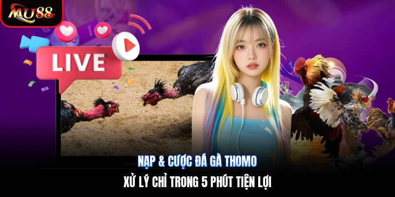 Nạp & Cược Đá Gà Thomo | Xử Lý Chỉ Trong 5 Phút Tiện Lợi